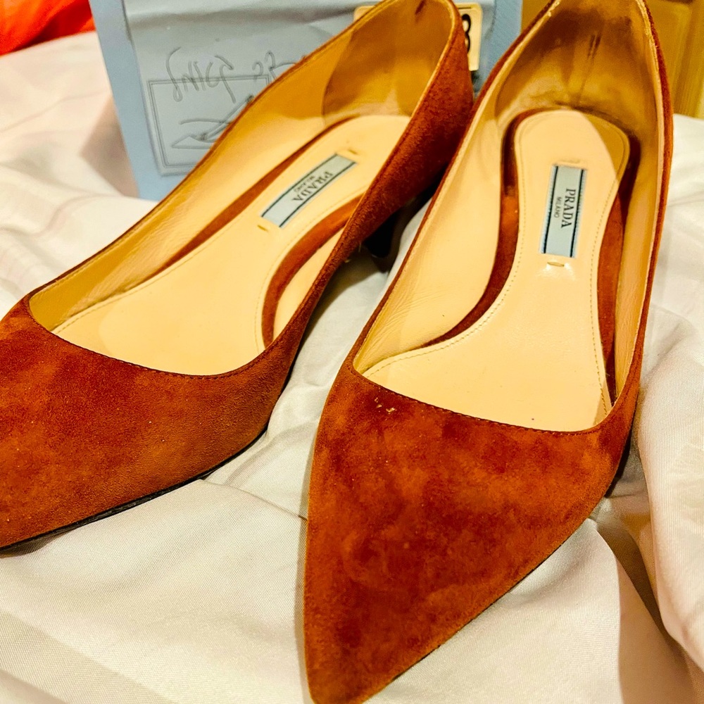 Gorgeous Prada suede heels